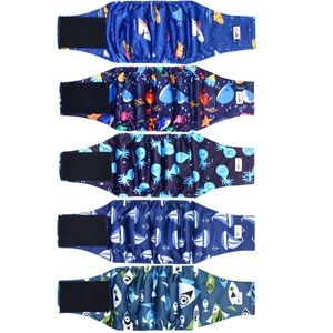 5 pk, size SM, Belly Band/diapers for male dogs for potty training/incontinence
